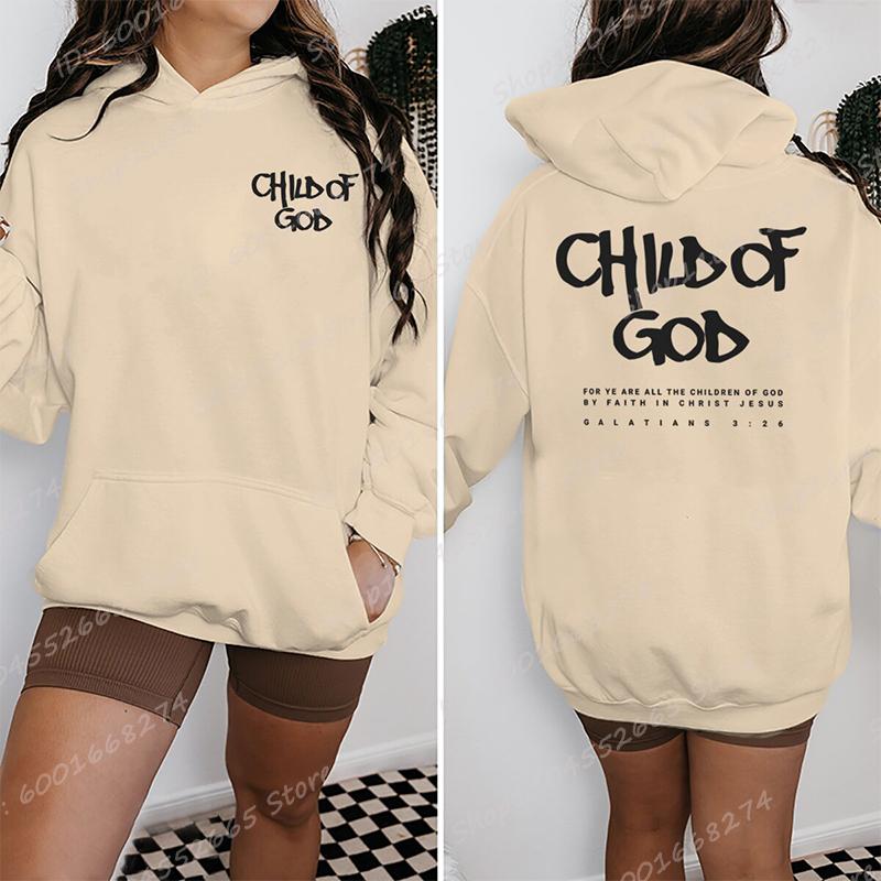 Ich bin ein Patenkind Briefdruck Kapuzenpullover Christliche Gott Sweatshirts Kapuzenpullover Betet den Herrn Mode Lässig Harajuku Unisex