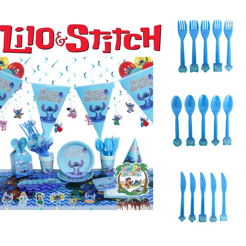 Stitch Theme Party Supplies Set Blue Lilo And Stitch Birthday Decorations