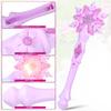 iplusmile 2-Piece Witch Stick Snowflake Magic Wand with Light-Up Lights, Perfect for Girls, Princess Parties, and Photo Props (Blue + Pink)