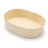 KAYU PACKAGE Oval DAEN Wooden Medium Size 1 Pack of 25 Sold Disposable Container, (120x170x45mm), (Lid Separately),