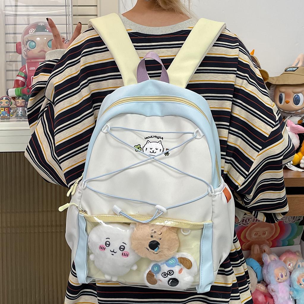 Schoolbag Japanese schoolbag male college student large capacity high school junior high school student travel backpack female ins trendy cool 