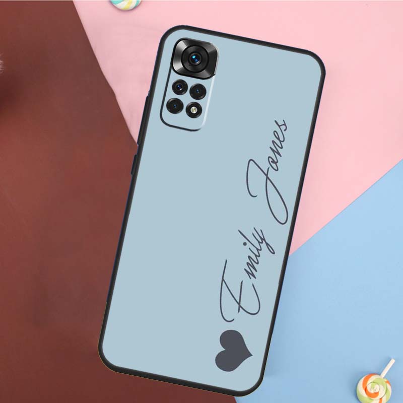 Personalised Custom Name Pastel Case For Redmi Note 12 Pro 8 9 10 11 Pro Note 9S 10S 11S 8T Redmi 10 12C 9C 10A 10C Cover