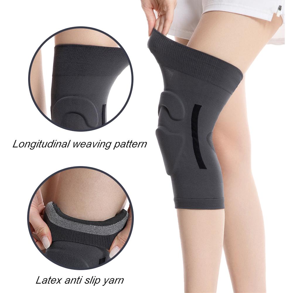 1 Pair Knee Compression Brace with Patella Gel Pad for Workout Running Weightlifting Knee Support