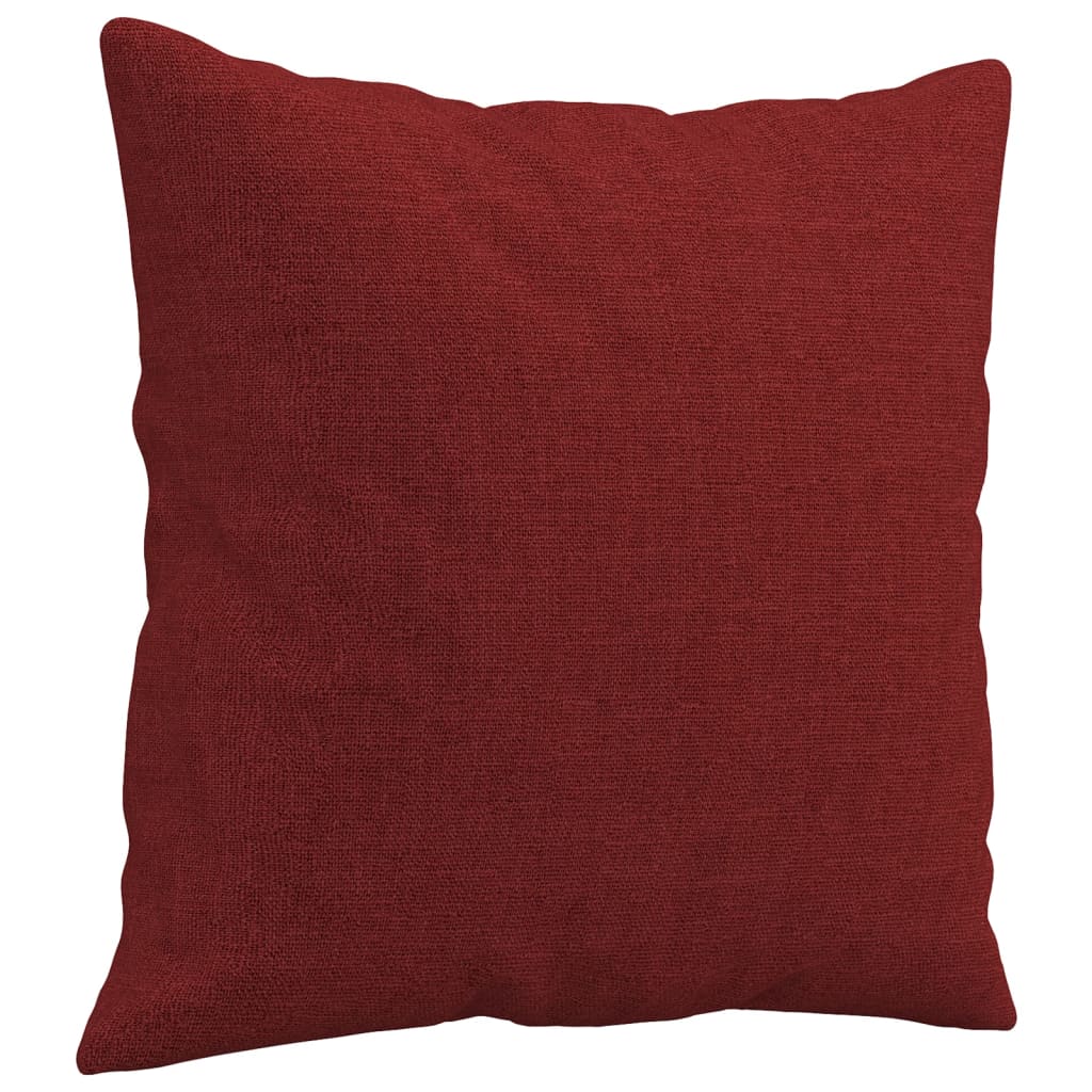 Decorative Cushions 2 pcs Burgundy 40x40 cm Fabric