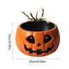 Halloween Bowl Pumpkin Candy Dish Sugar Container With Moving Skeleton Hand For Gathering Porch Classroom Birthday Halloween