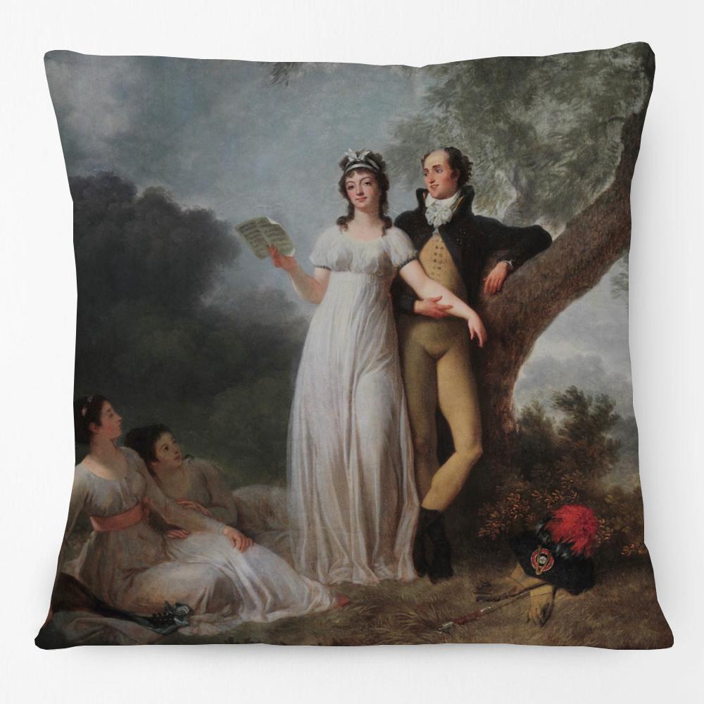 European Royal Woman Beauty Portrait Painting Cushion Covers Decorative Pillow Case For Sofa 45X45cm