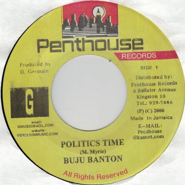 

7inch Record BUJU BANTON - Politics Time NONE Penthouse Recor 2000 Jamaica Reggae, Ska & Dub Used