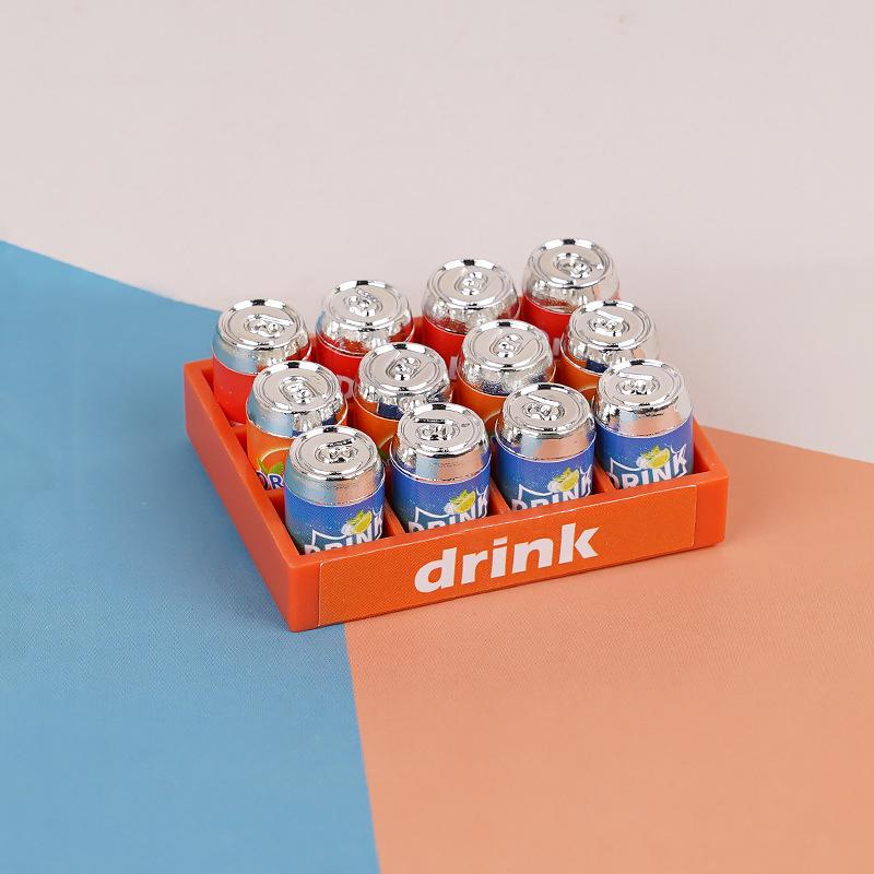 

1 набор мини-моделей супермаркета, сцены, игрушки для еды 1:12 кукольных миниатюрных имитационных моделей газированных напитков и подносов для самостоятельного изготовления аксессуаров as the picture