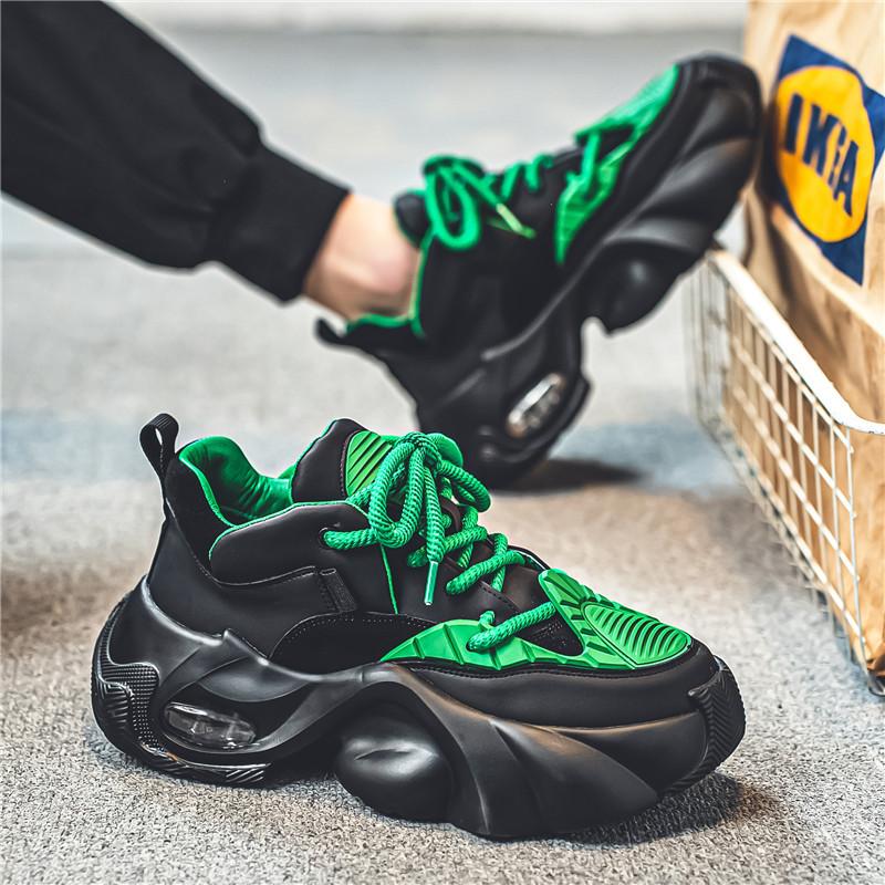 

2024 new short height increase dad shoes trend increase leather surface men s shoes fashion leisure sports white shoes men 44