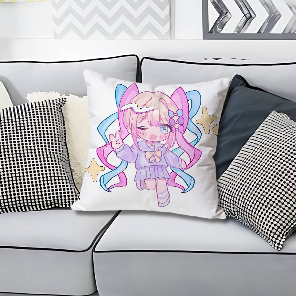 NNeedy Streamer OOverload Anime Celebrity Merchandise AllMatch Printed Pillow Case Sofa Car Office Room Decoration Protector