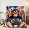 Monkey Gamer Adventure Blanket Flannel Blanket for bed, sofa, Camping, Hiking, Picnic Essentials, gift for family Fan gifts