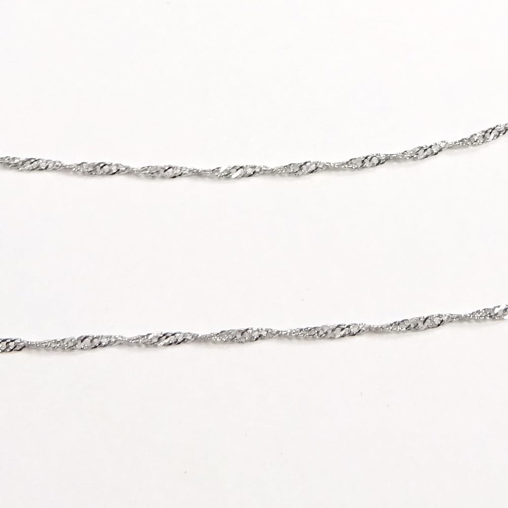 And My Jewelry Pt850 Platinum Chain Necklace 50cm Long Neck Chain [Your Box] - Screw-Type [Gift Wrapped]