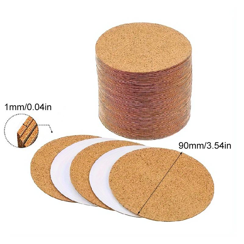 

50PCS/Pack Cork Pad Anti Slip Environmentally Friendly Scratch Resistant Practical Glass Cup Mats Scratch Resistance Decorative A