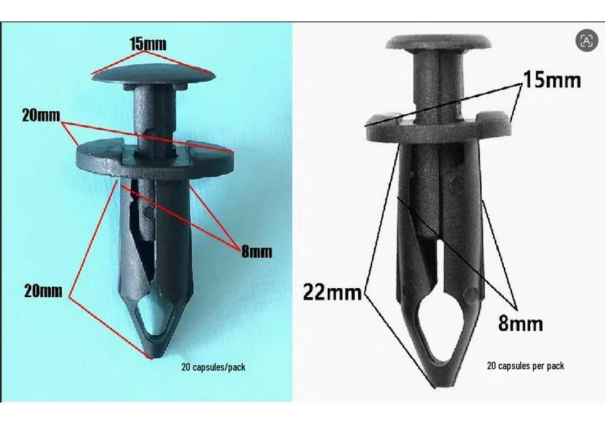 8mm Kunststoff Auto Stoßstange Clip & Panel Befestigung Niet