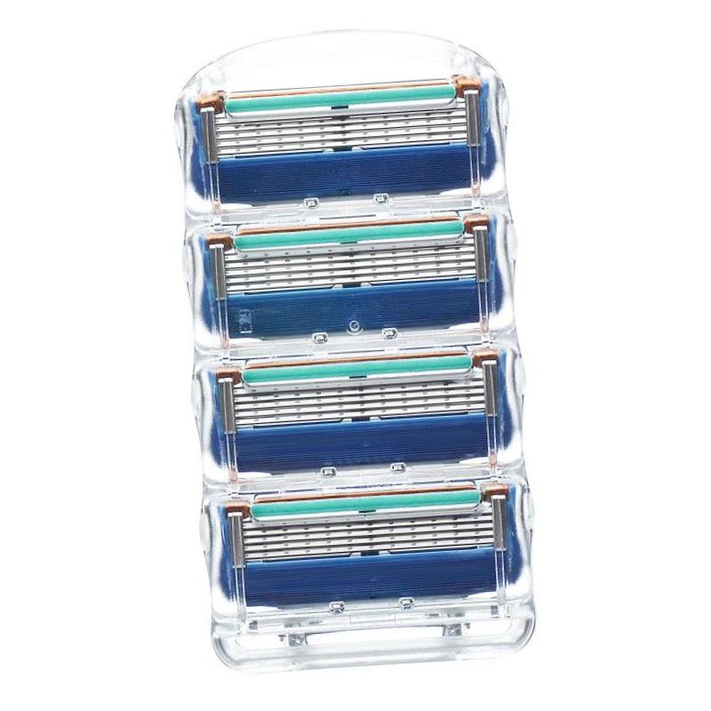 

4Pcs/lot Razor Blade For Men Face Care 5 Layers Shaving Cassette Stainless Suit Fusione