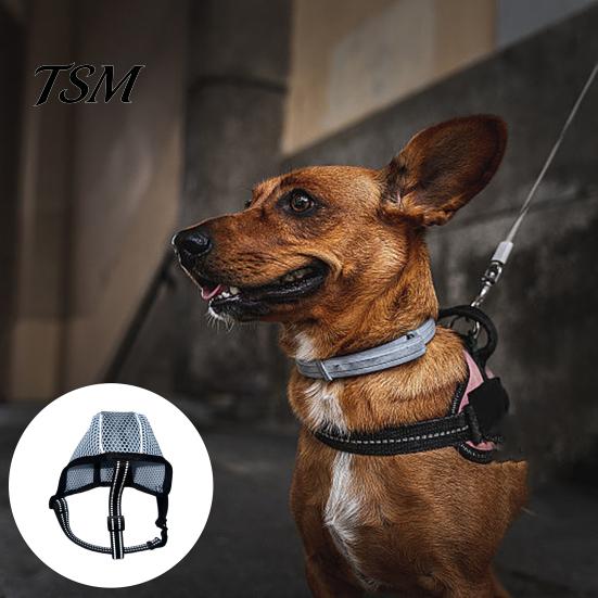 Dog Mouth Cover Muzzle Adjustable Breathable Mesh Pet Size Soft Comfortable Anti-Biting Guard Supplies Lightweight