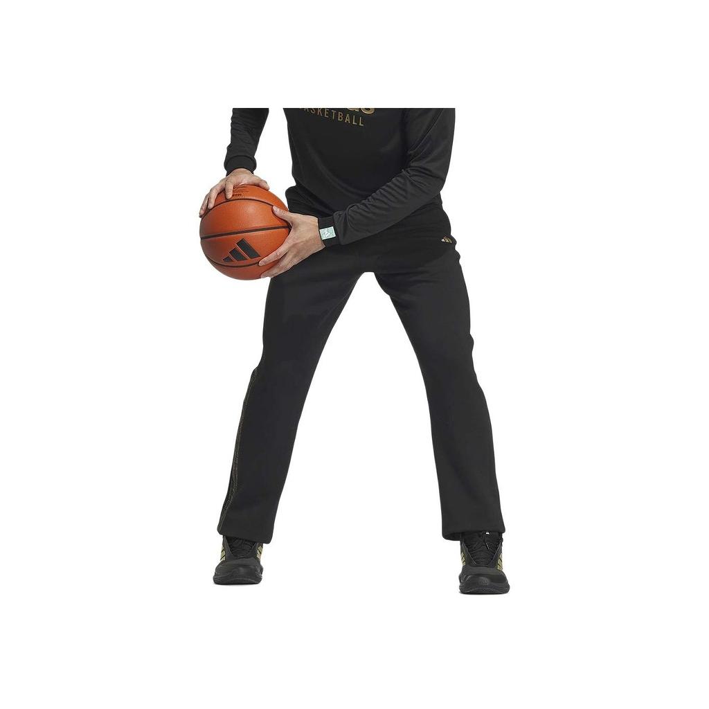 Adidas Straight Knit Casual Pants Unisex Bottoms Black JE3495