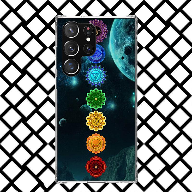 Yoga Chakra Spiritual Energy Universe Phone Case for Samsung Galaxy S26 S25 Edge S24 S23 Ultra S22 Plus S21 FE S20 + Soft Cover