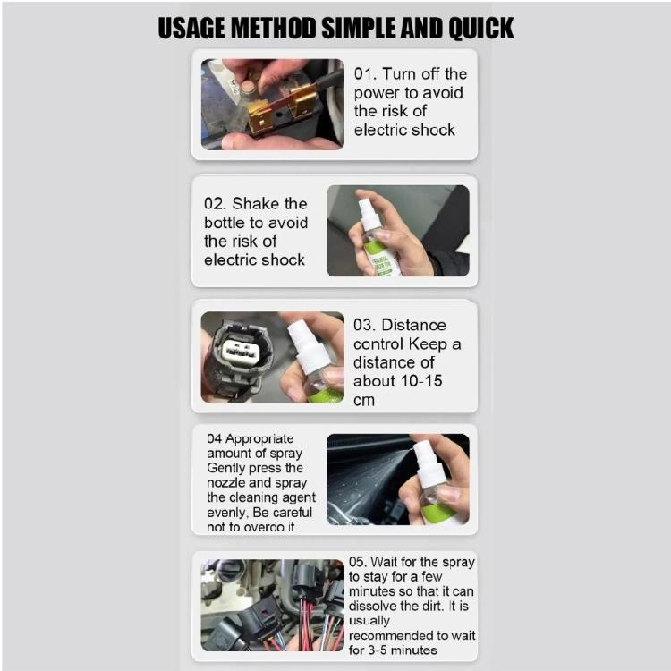100ml Heavy Duty Degreaser Sprayed Suitable For Car Plugs Motor Switches Relays Fast Drying Electrical Equipment Cleaner
