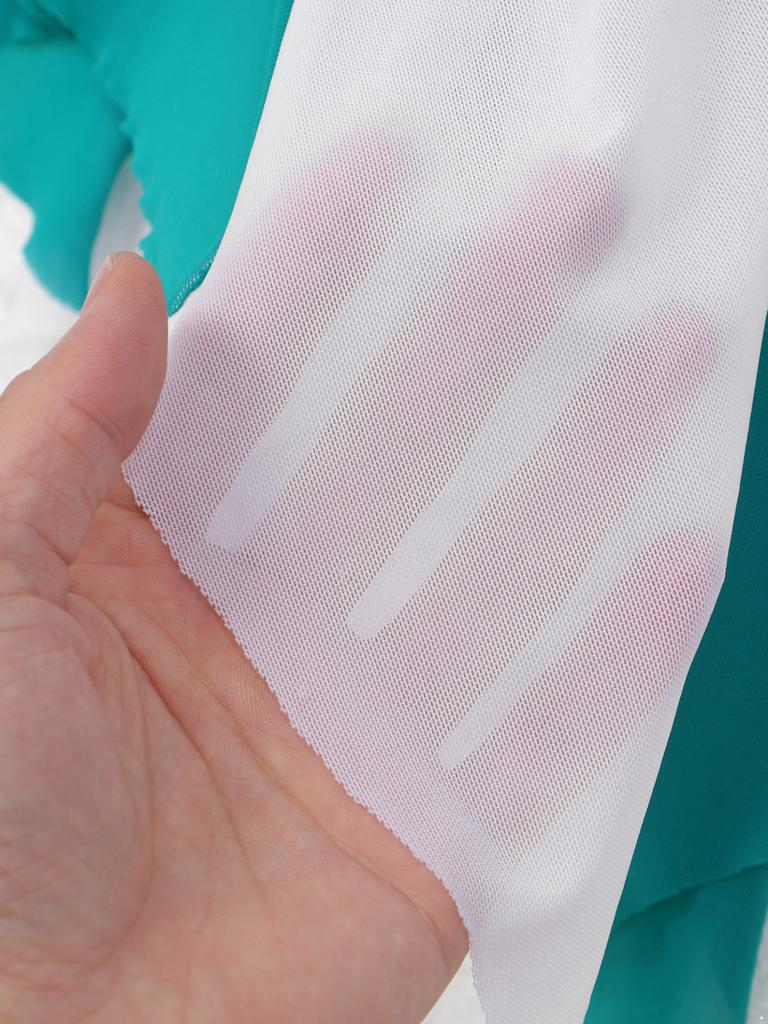 Dámske šaty s farebným blokom Patchwork Halter Dress Priesvitná sieťovina s nepravidelným lemom Tanečné šaty Kostým na vystúpenie