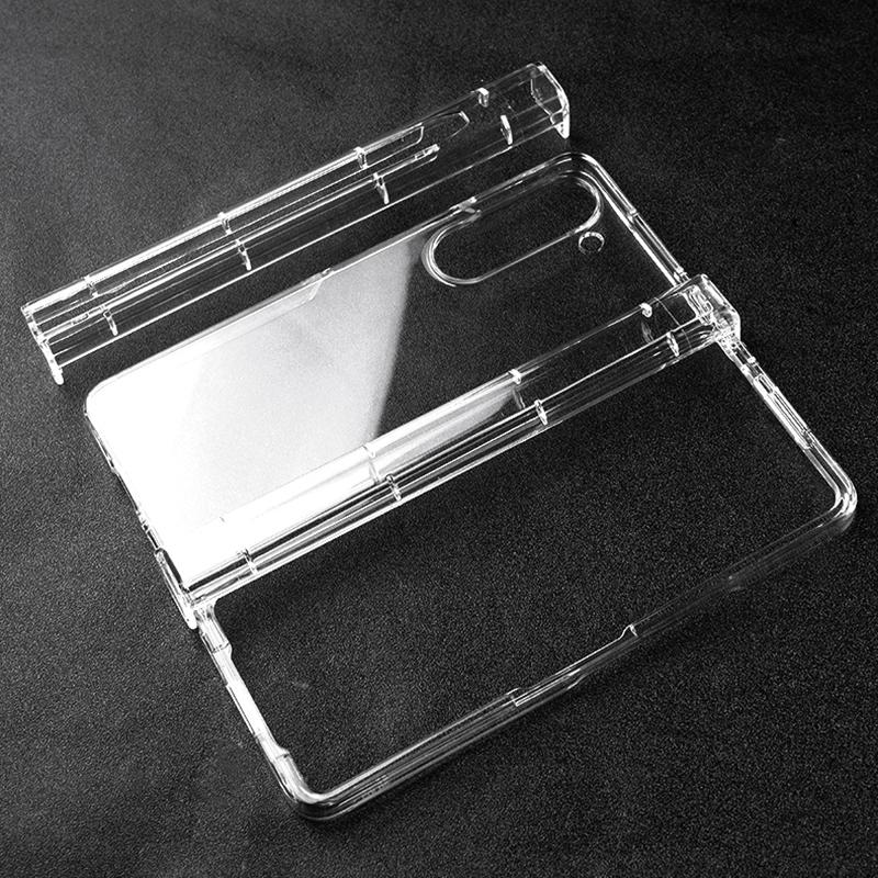 Für Samsung Galaxy Z Fold6 5G Klare Hülle 3-teilig Hartes PC Kratzfestes Handycover