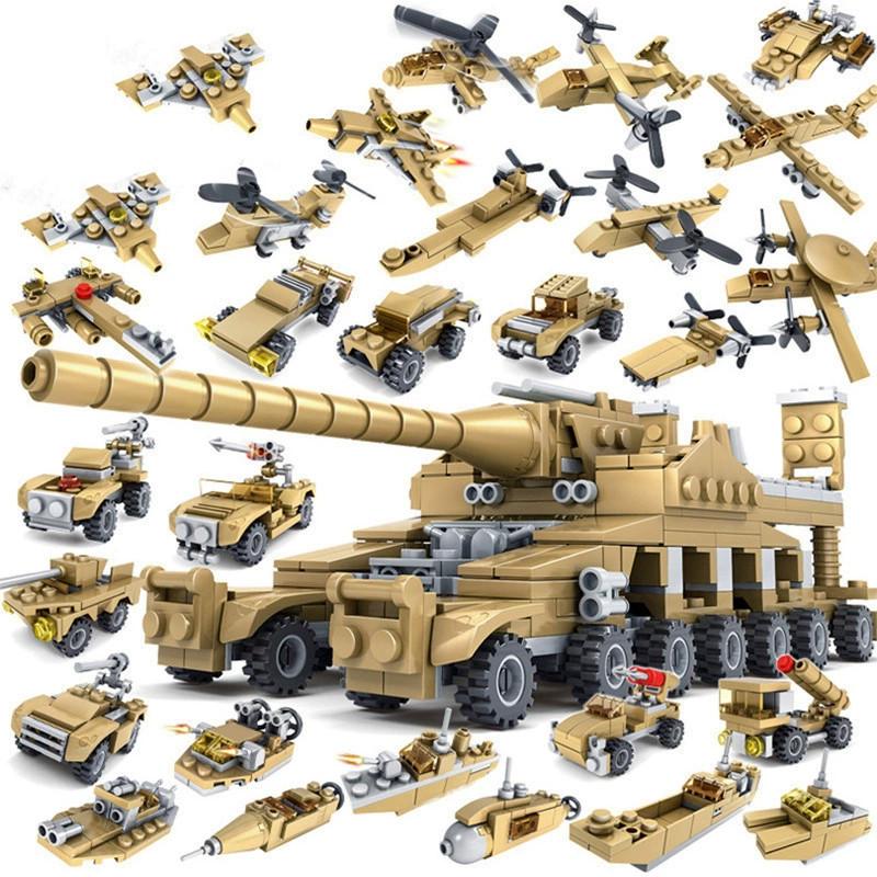 Car Combinable Cannon Urban Fire Command Center Building Blocks Model Set Toy