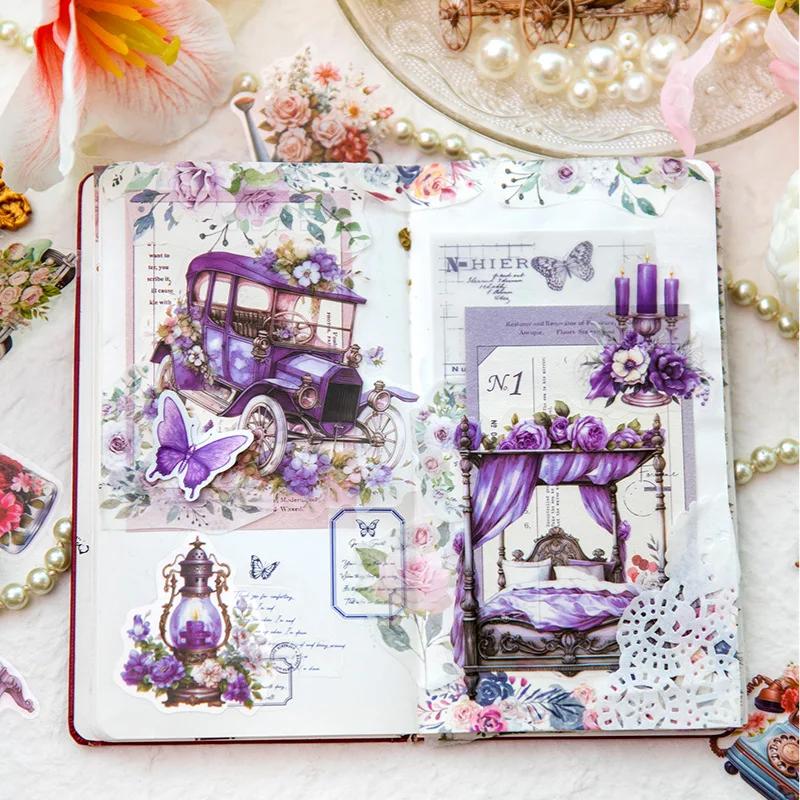 10Pcs Victoria'S Palace Transparent Stickers Retro Romantic Princess House Diy Craft Scrapbooking Junk Journal Landscape Collage