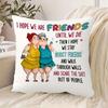 1Pc Contemporary "Friend" Sofa Living Room Bedroom Bed Holiday Decorative Cushion Cover, 18X 18 Inches Without Pillow Core