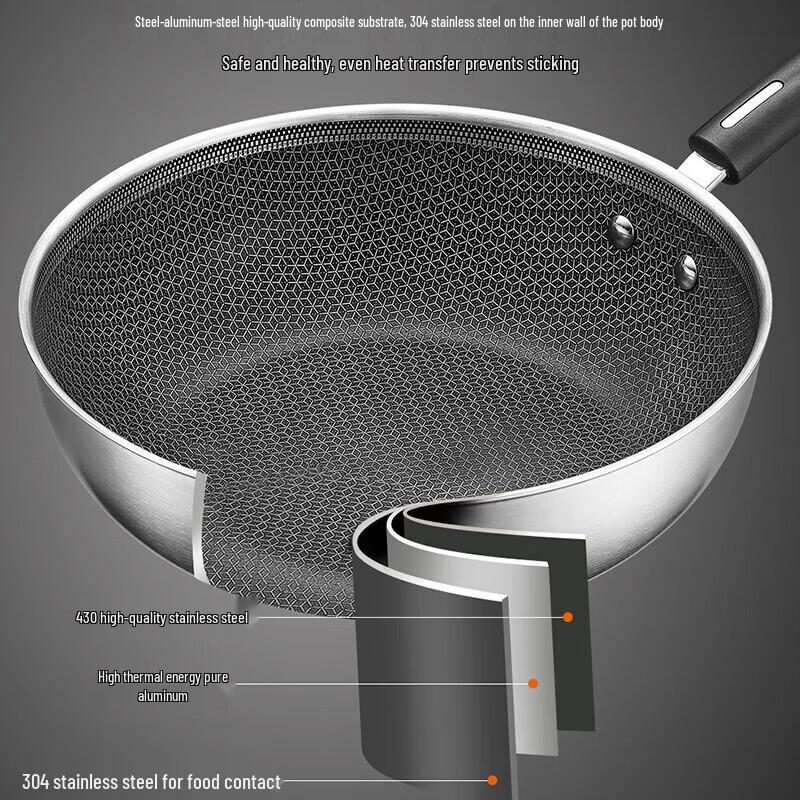 Supor X-Crystal Shield 304 Stainless Steel Non-Stick Frying Pan