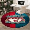 Liverpool Football Club Round Rug for Livingroom,Bedroom, Palyroom, Chair Rug, Area Rug, Circle Carpet, Large Size Fan Christmas Gift
