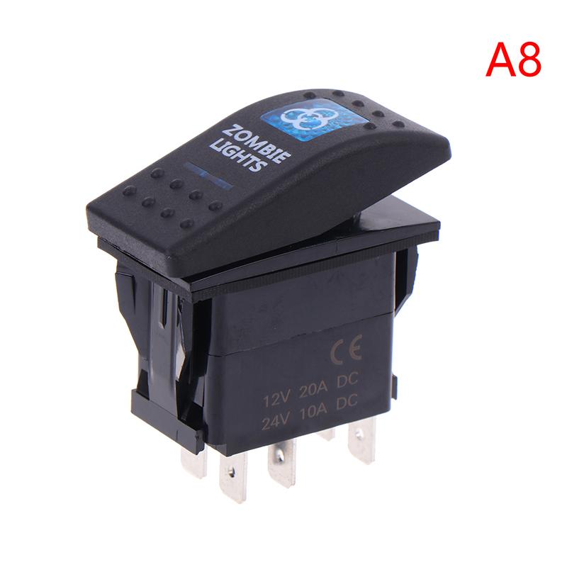 5Pin Car Switch Boat Truck Light Toggle Switch Waterproof 12V/24V Bar Style Toggle Rocker Reverse Rear Light Switch