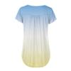 Women's Short Sleeve Tunic Loose Tops Casual Plus Size Tops Pleated Tunic Button Casual Summer Floral Tie Tops For Women