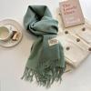 Luxury 2 Colours Cashmere Scarf Women Autumn Winter Shawl Pashmina Handkerchief Lady Pareo Soft Outdoor Windproof Travel Bufanda