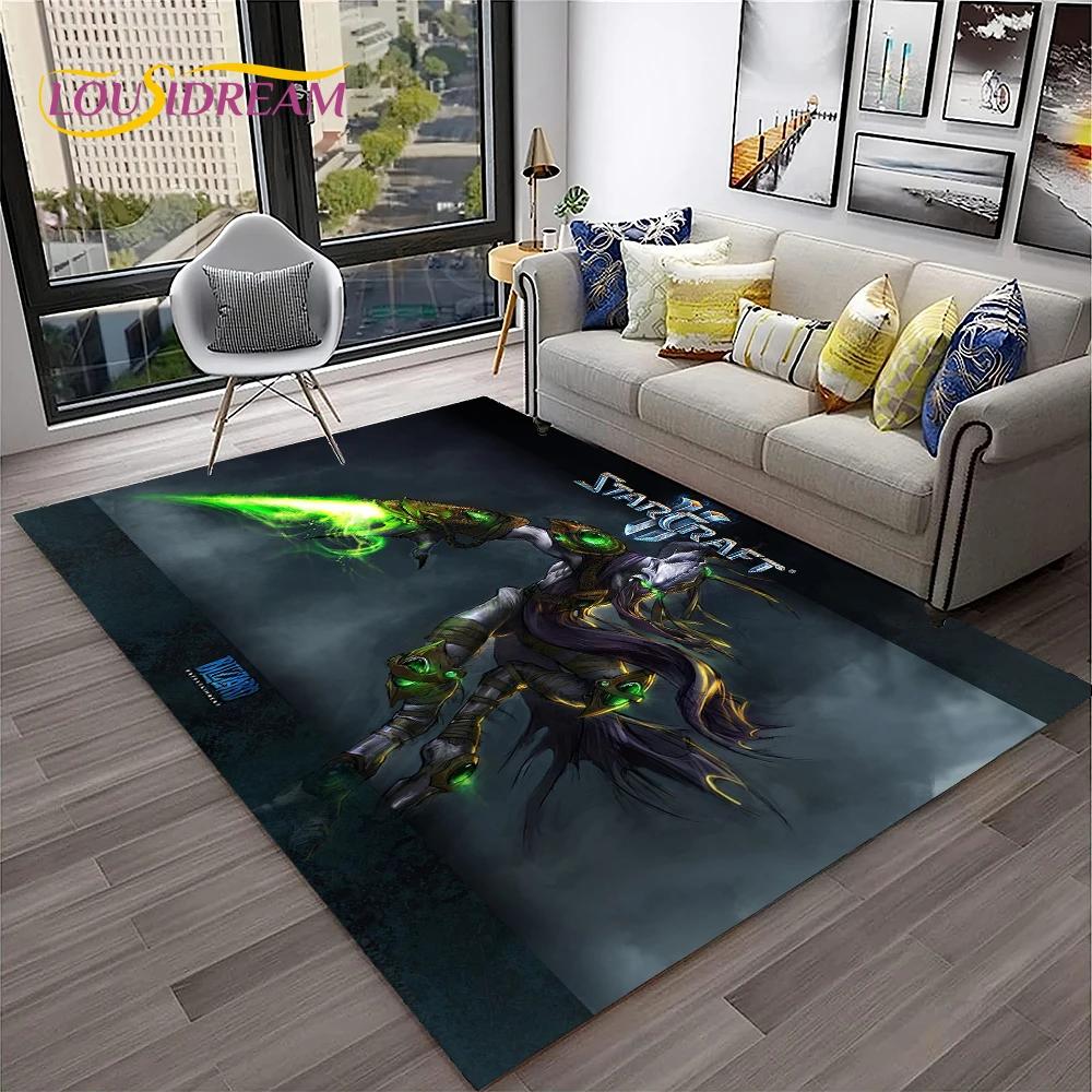 StarCraft Game Retro 3D Gamer Carpet Rug for Home Living Room Bedroom Sofa Doormat Decor,kids Play Area Rug Non-slip Floor Mat