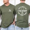 Fix Stuff and Know Things TShirt Unisex for Mechanics Wrench Screwdriver TShirt Great Fathers Day Gift for Dad Cotton Tee Top