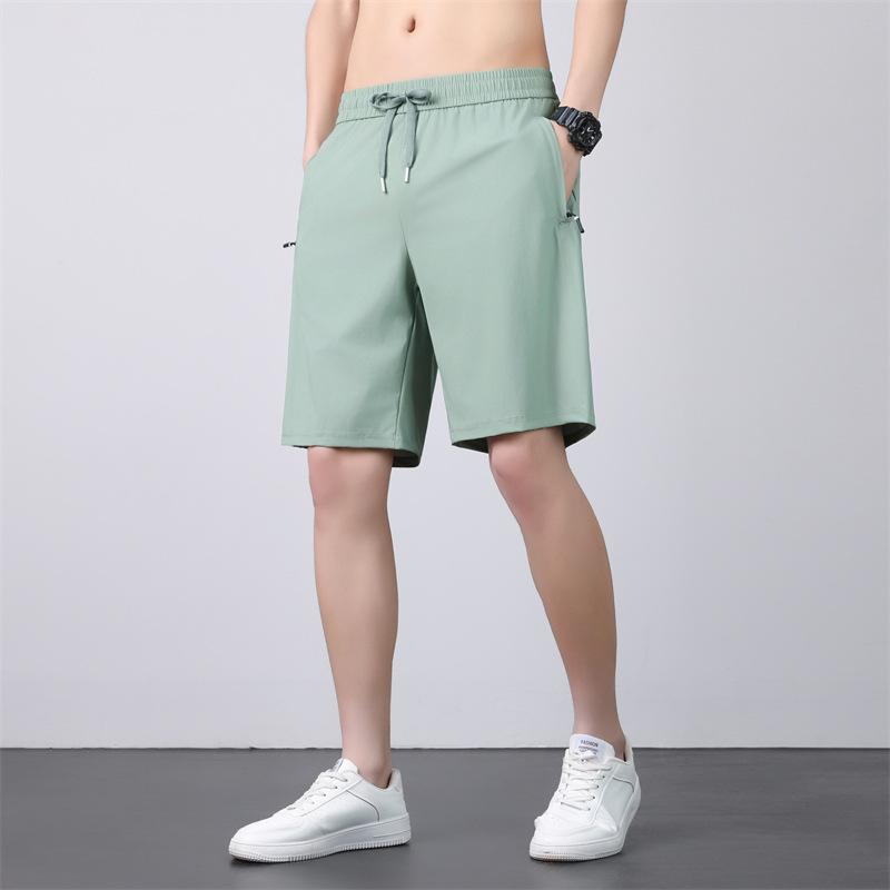 

Шорты мужские летние тонкие свободные быстросохнущие повседневные брюки большого размера спортивные пятиточечные брюки 8XL зелёный