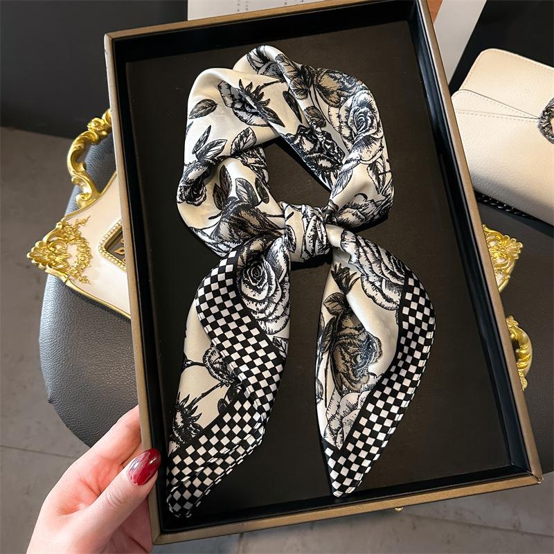 Ladies' Luxury Scarf Square Scarf for Women Neckerchief Female Headband Hair Wrap Print Ladies Foulard Fashion Hijab Bandana