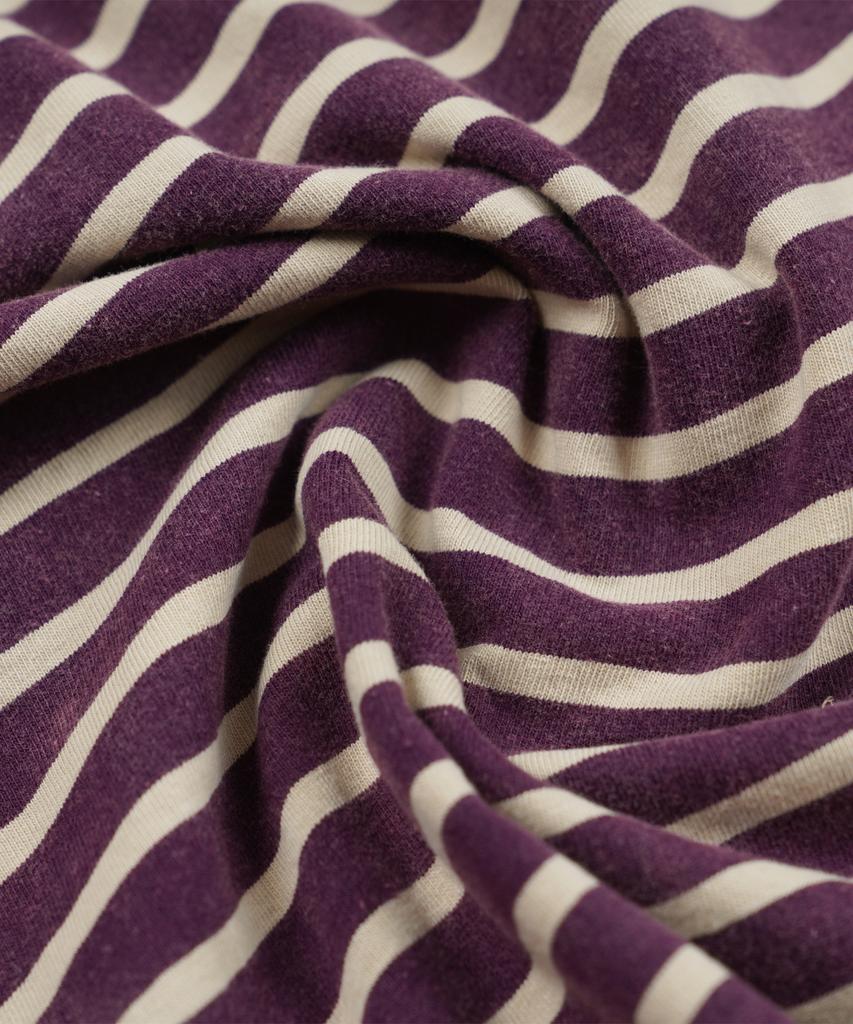 FRIZMWORKS Vintage Faded Stripe Half Tee _ Purple