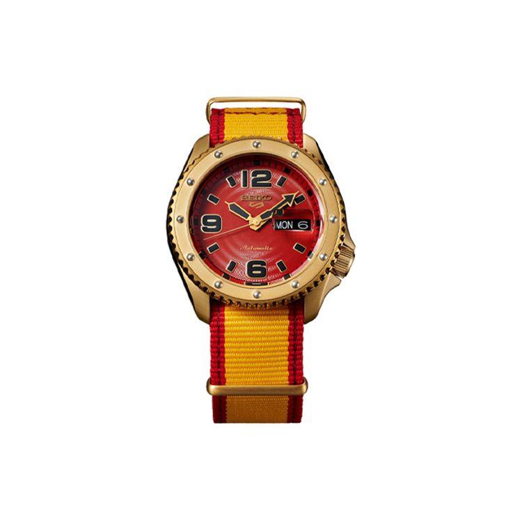 Seiko Street Fighter Zangief Limited Edition Automatic Mechanical Watch Men watches Red SRPF24K1-ZANGIEF Yellow Watch Case Red Watch Dial