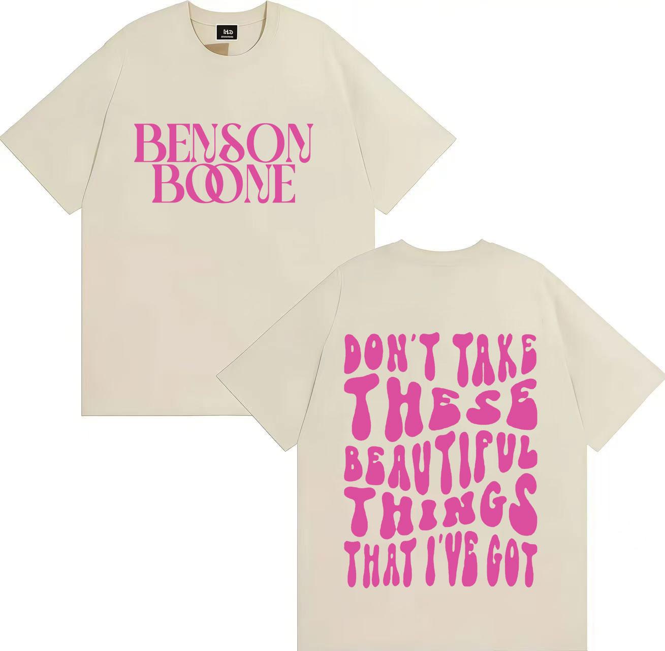 

Benson Boone Hip-hop Merch These Beautiful Things, I Got The Graphic Oversized Summer Print 100% Pure Cotton Short-sleeved Shirt M