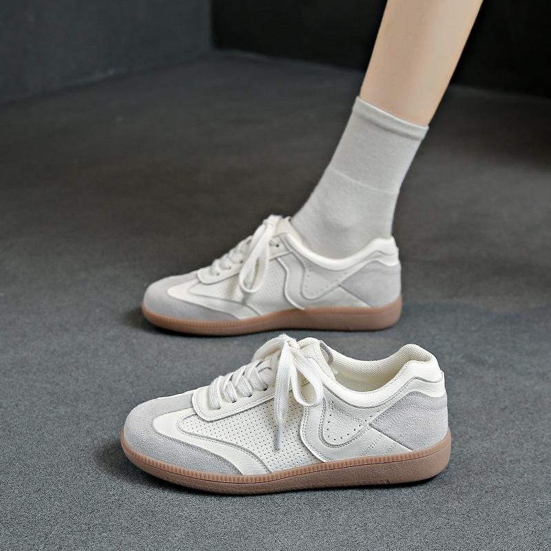 

Flat-soled women s shoes summer new versatile little white shoes casual lightweight thin sports 40 бежевый