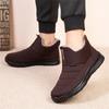 Men's Boots Shoes Large Size Winter Flat-bottomed Water-repellent and Velvet Warm High-top Ankle Snow Boots Waterproof Shoes