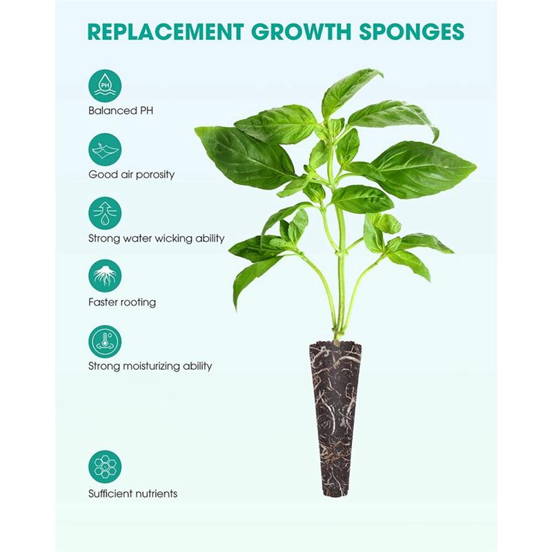 ABFS 150 Pack Grow Sponges, Seed Starter Pods Replacement Root , Refill Pods For Hydroponic Indoor Garden Growing System