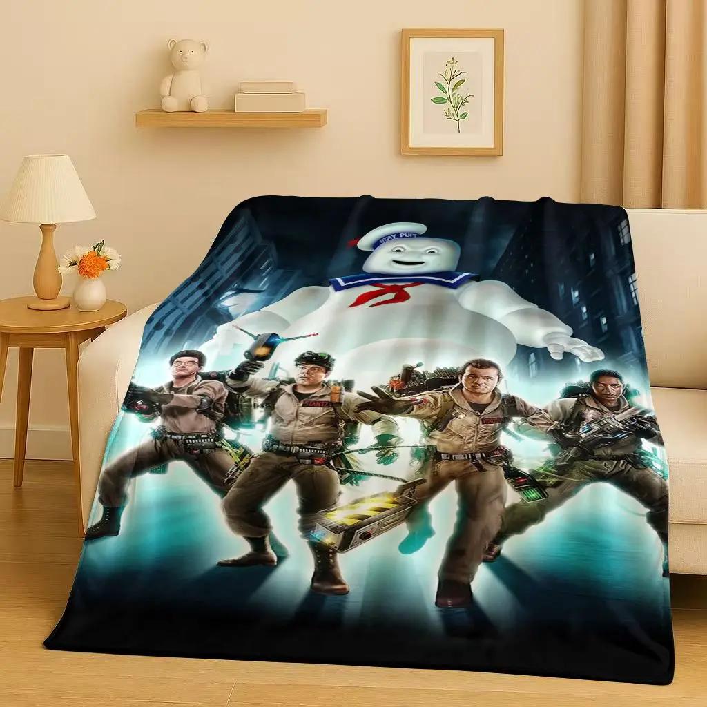 3D Horrorfilm G-Ghostbusters Cartoon Flanelldecke, Ultraweiche Warme Plüschdecke für Zuhause Schlafzimmer Bett Sofa Abdeckung Büro Kinder