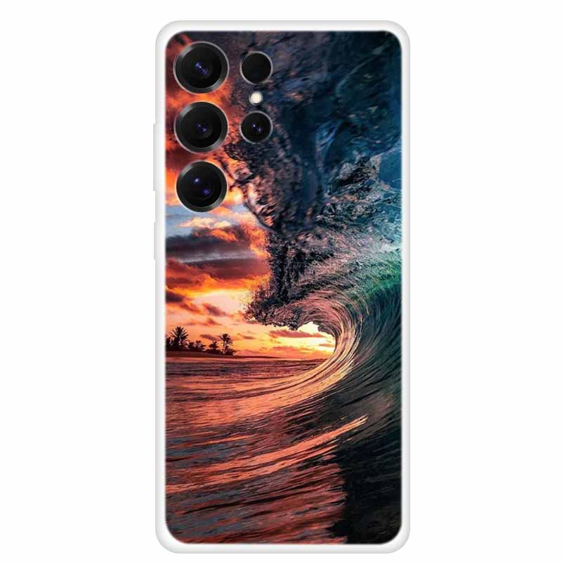 

Capa For Samsung Galaxy S26 Ultra Phone Case Clear Soft TPU Silicone Cover for S 26 Ultra Transparent Funda Cartoon Painted Para -Samsung S26 Ultra