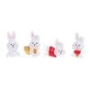 4/6Pcs/Set Cute Cartoon Auspicious Rabbit Micro Landscape Resin Crafts Diy Landscaping Decoration Home Gardening Accessories