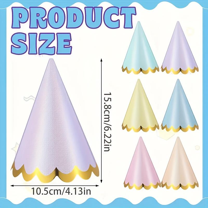 10 pieces Colorful birthday party hats | Embroidered lace cone-shaped hats, suitable for birthday parties and festivals