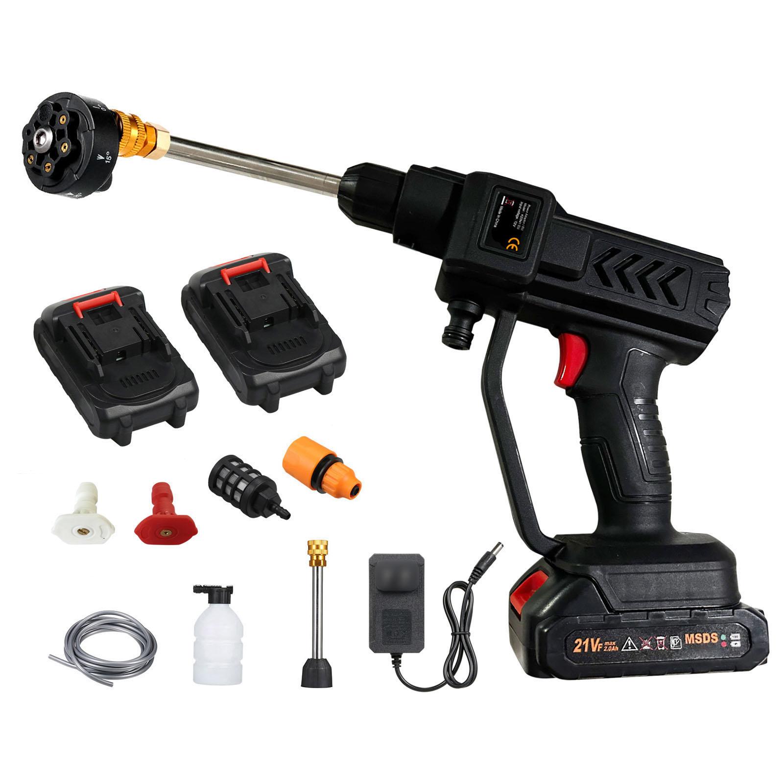 

60Bar with 6 in 1 Sprayer 100W High Power Washer Machine with Rechargeable Battery for Car Fence Floor Cordless Power Washer чёрный