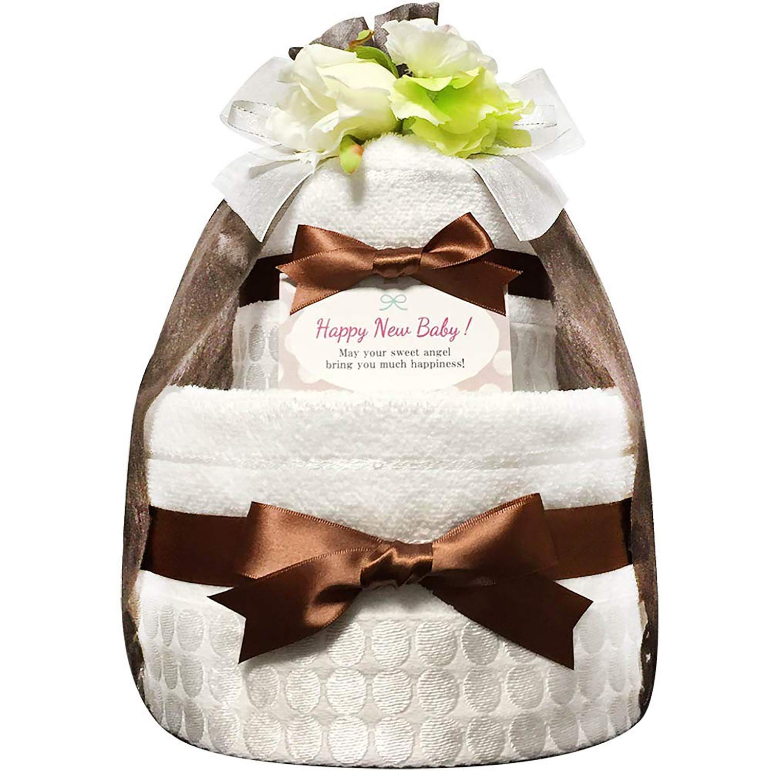 

KanonBabys Diaper Cake for Boys and Small Size Girls, Organic, 2-Tier, (3002) коричневый