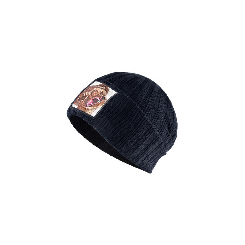 Buy Winter Embroidery Animal Knit Hat 
